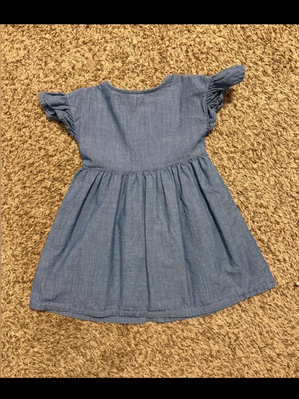 Wonder Nation Toddler Girl Cotton Dress with Flutter Sleeves